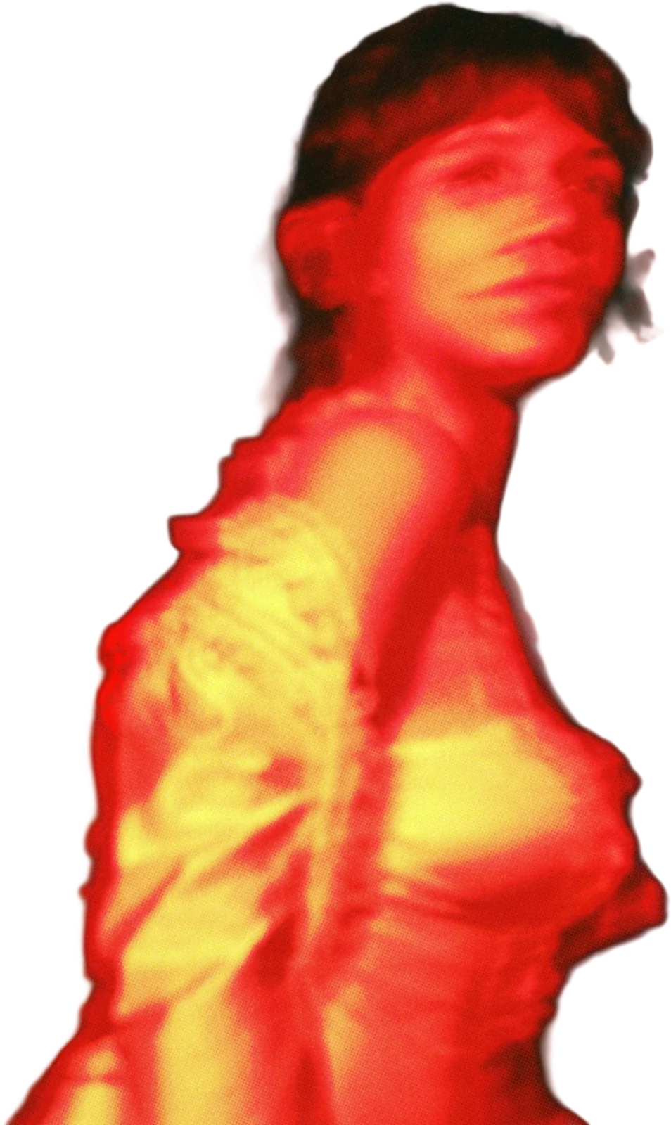BRUNÊ em vermelho e amarelo contra o céu estrelado, a arte do single